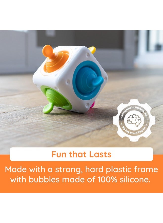 Fat Brain Toys - Fat Brain Toys Tugl Cube Popping Fidget Toy, Engaging for Toddlers, Kids, Teens, Adults - Relaxing Handheld Fidget Cube, 2 Years and Up - Image 1