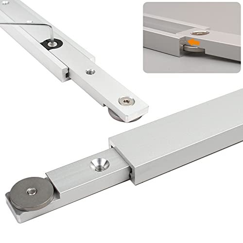 KETIPED Aluminium Alloy 3/4" Miter Bar Clamping Tool Slider Table Saw Gauge Rod T-Slot Track Bar Rail for Router Tables and Woodworking,300mm-Silver - Image 5