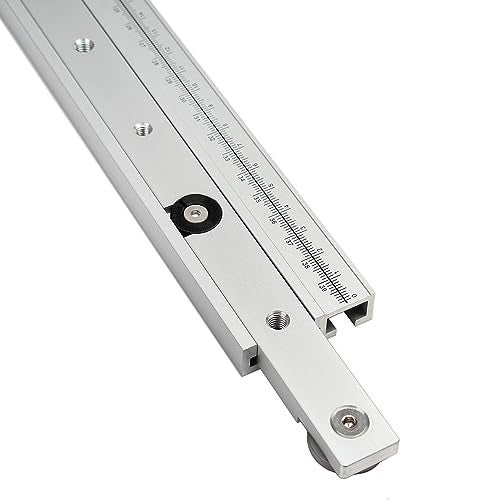 KETIPED Aluminium Alloy 3/4" Miter Bar Clamping Tool Slider Table Saw Gauge Rod T-Slot Track Bar Rail for Router Tables and Woodworking,300mm-Silver - Image 4