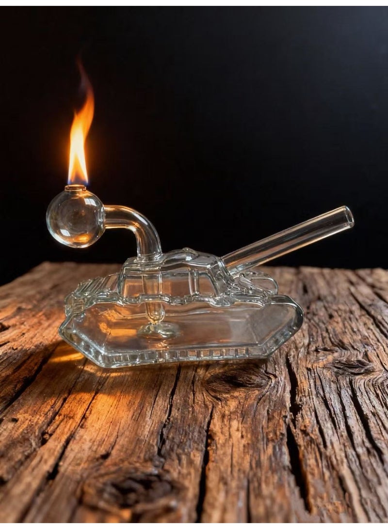 شيانغ مي مصباح زيت زجاجي ممتاز مقاوم للحرارة، زجاجة مزهرية زجاجية مصنوعة من مادة البورسليكات عالية الجودة للاستخدام طويل الأمد، مزهرية زجاجية شفافة (لون عشوائي) - Image 1