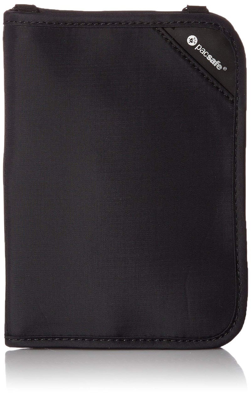 Pacsafe Rfidsafe V150 Anti-theft Blocking Compact Passport Wallet, Black - Image 1