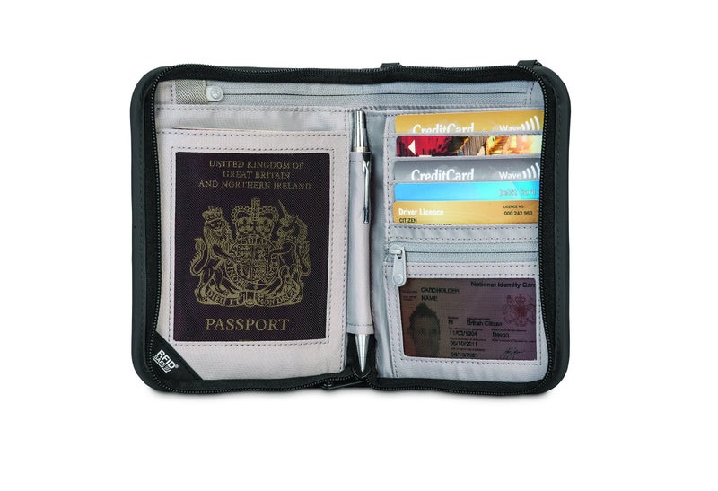 Pacsafe Rfidsafe V150 Anti-theft Blocking Compact Passport Wallet, Black - Image 4