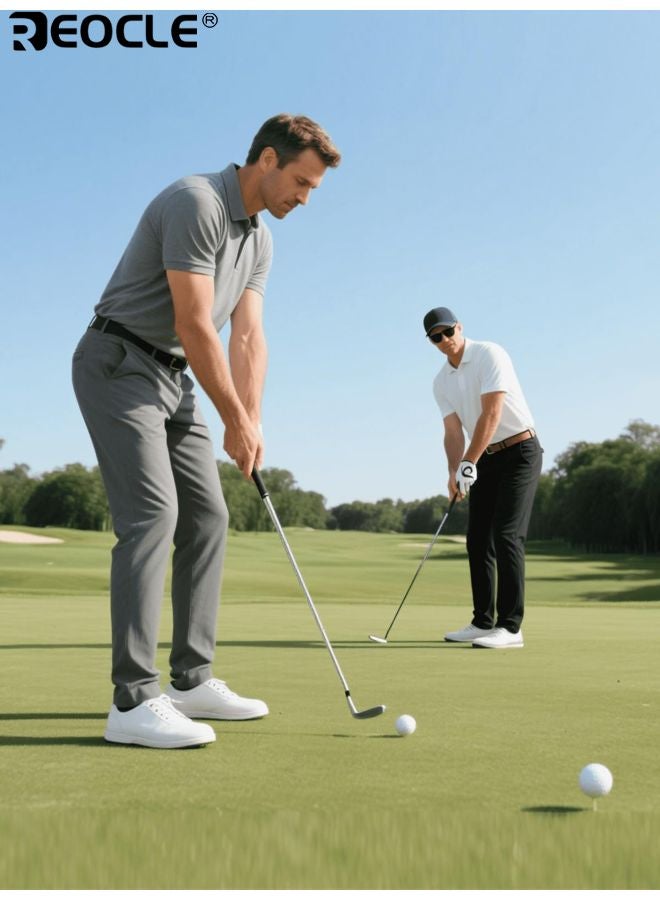 REOCLE Men's Dress Pants with High Stretch and Iron Free Design Business Trousers with Lightweight Breathable Fabric for Golf Work Wear - Image 4