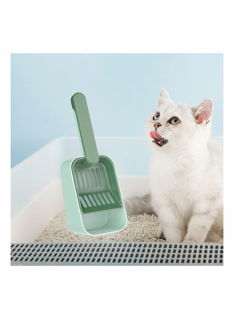 Cat Litter Scooper with Holder, Cat Litter Scoop, Deep Shovel, Large Capacity, Kitty Scooper for Litter Box with Stand, Kitten Pooper Lifter Great for All Type of Cat Litter, Durable and Cute