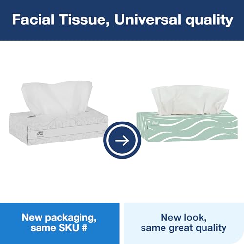 Tork Universal Facial Tissue Flat Box White, Soft, 2-ply, 30 x 100 tissues, TF6710A - Image 5
