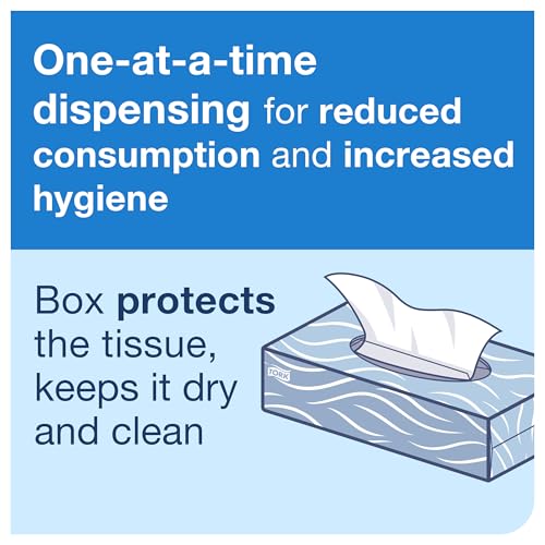 Tork Universal Facial Tissue Flat Box White, Soft, 2-ply, 30 x 100 tissues, TF6710A - Image 3