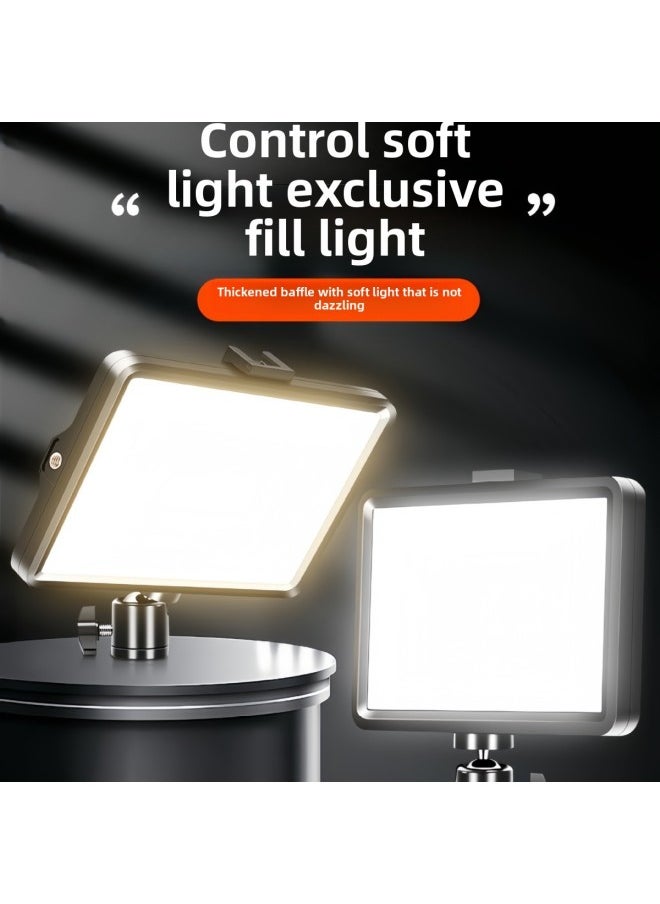 General - Live Light Supplement Photography Lighting Lamp Desktop Photo Supplement Light Food Flat Lighting Lamp Portable Live Room Soft-Specifications:Large 【three-color Adjustable】 Desktop Portable Tripod M - Image 1