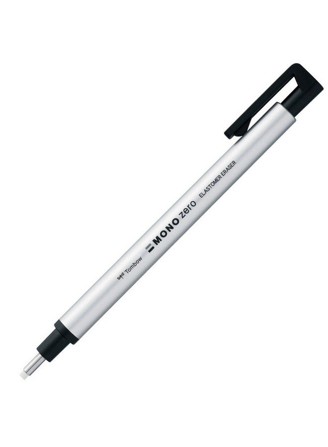 Tombow Holder Eraser, Mono Zero Round Shapre Silver (EH-KUR04)
