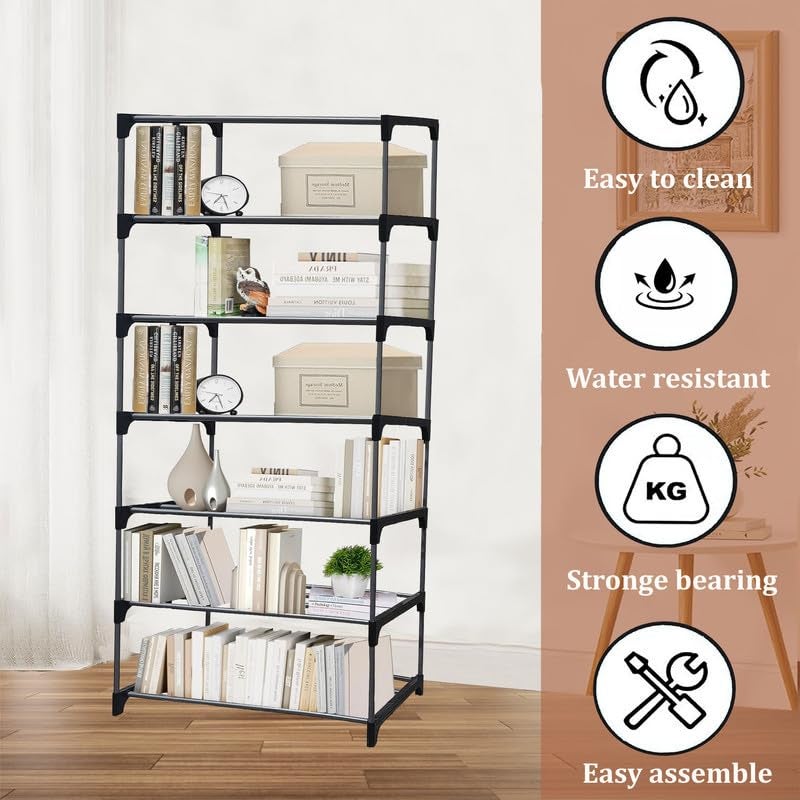 RAXON WORLD | 7 Layer Bookshelf for Home Library, Book Stand| Book Rack for Study Room| Shelf 7 Layer Plastic - Image 3