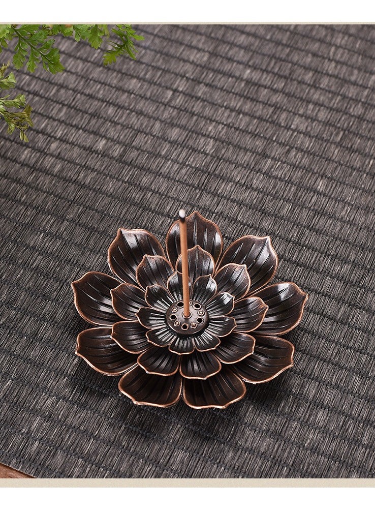 OMEVE 2Pcs Incense Burner , Lotus Stick Incense Holder 6 Incense Holes with Detachable Ash Catcher  - Image 3