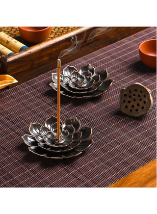 2Pcs Incense Burner , Lotus Stick Incense Holder 6 Incense Holes with Detachable Ash Catcher - view 5