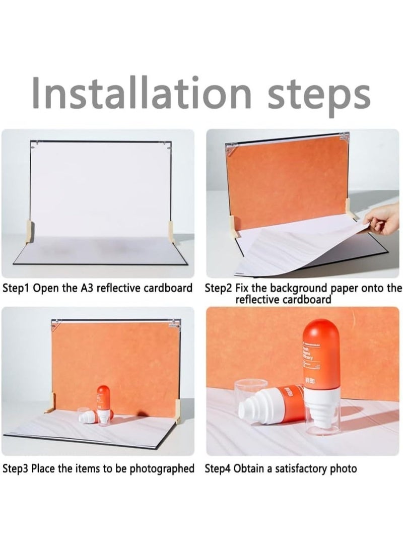 WALALLA Small Product Photography Backdrops Kit Photo Background Food Photography Backdrop Board Set - Image 2