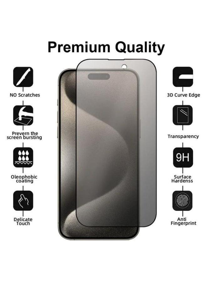 بروماس واقي شاشة سيراميكي ممتاز غير لامع متوافق مع آيفون 15 برو - Image 2