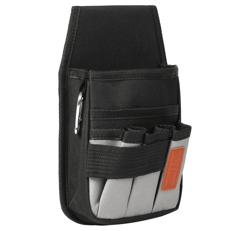 VIDAR TOOLS Small Tool Pouch with Belt Clip,Tool Belt Pouch,Electrician Tool Pouch.5 Pockets and Heavy-Duty Metal Belt Clip Attachment.â€¦ - Image 1