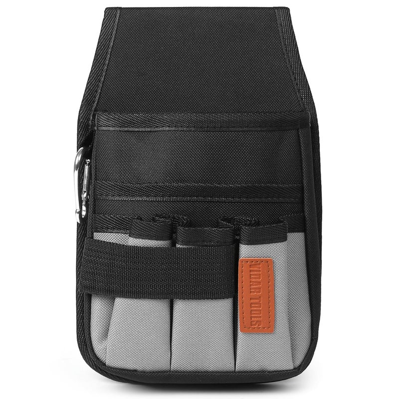VIDAR TOOLS Small Tool Pouch with Belt Clip,Tool Belt Pouch,Electrician Tool Pouch.5 Pockets and Heavy-Duty Metal Belt Clip Attachment.â€¦ - Image 5