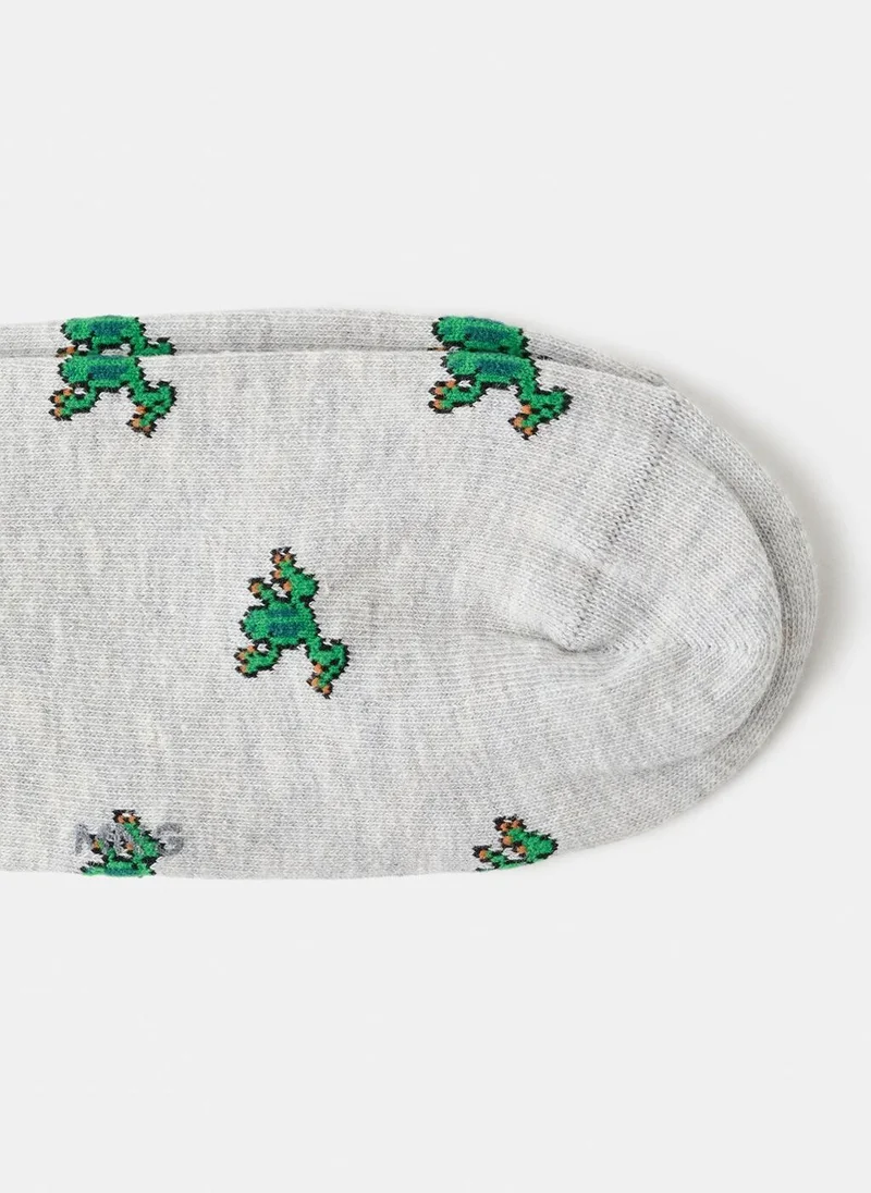 مانجو مان Cotton socks with frog pattern