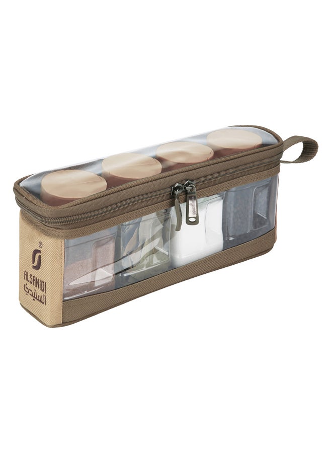 AL SANIDI spices set bag, Completed spices cans, Kaki - Image 2