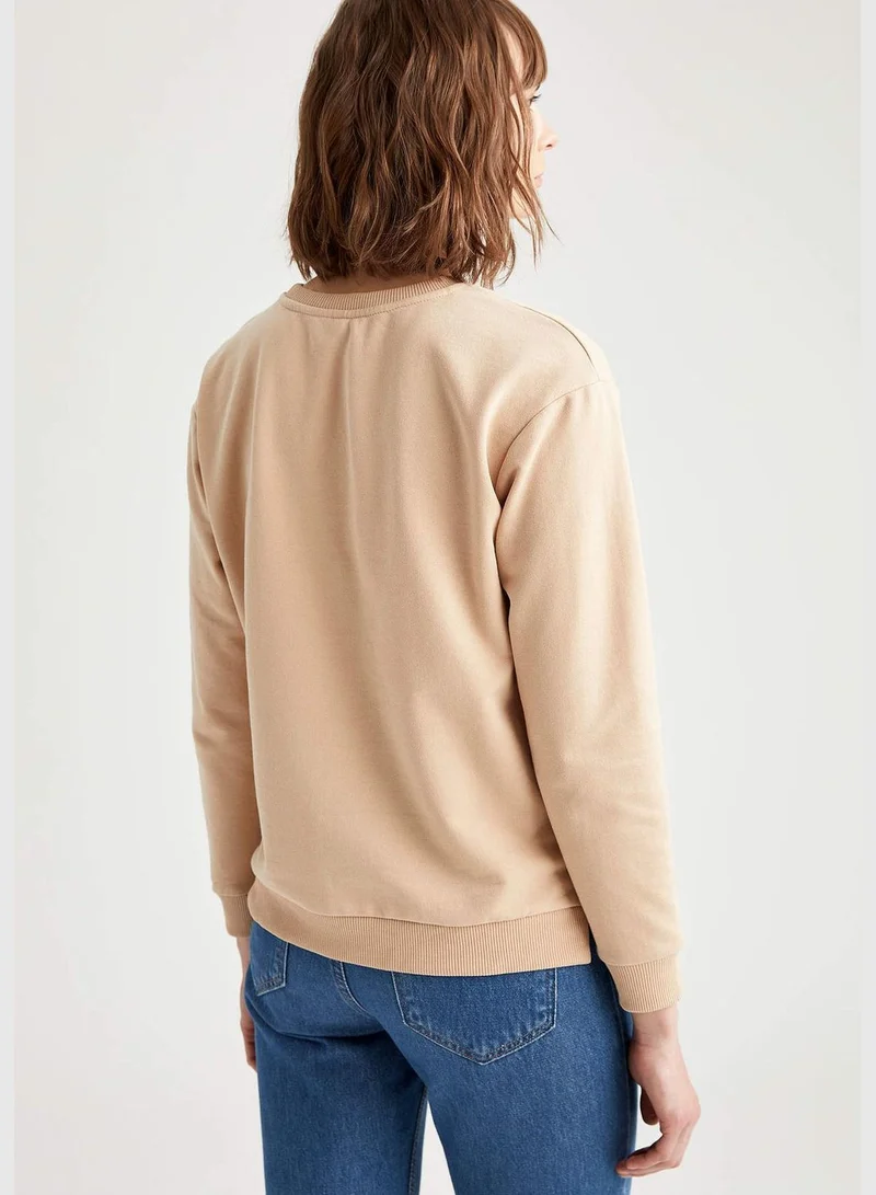 DeFacto Woman Knitted Regular Fit C Neck Sweat Shirt