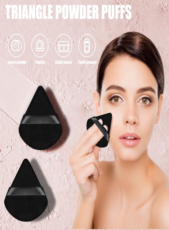 Jolbndcv 100PCS Black Triangle Powder Puff Face Makeup Powder Puffs Sponge Soft Powder Puffs for Loose Powder Cosmetic Foundation - Image 3