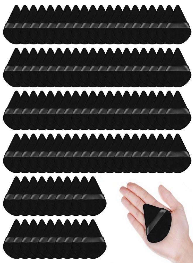 Jolbndcv 100PCS Black Triangle Powder Puff Face Makeup Powder Puffs Sponge Soft Powder Puffs for Loose Powder Cosmetic Foundation - Image 1