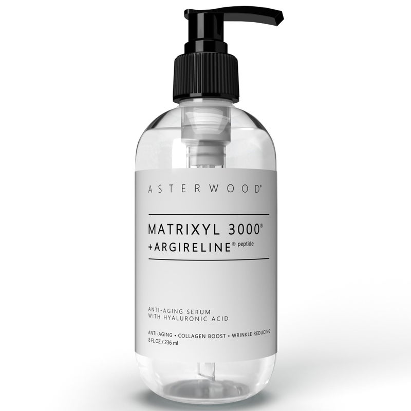 Asterwood Matrixyl 3000 + Argireline Serum for Face - Multi Peptide Serum with Hyaluronic Acid - Anti-Aging, Wrinkle Reducing, Collagen Boosting - Fragrance-Free - 8 Fl Oz - Image 1