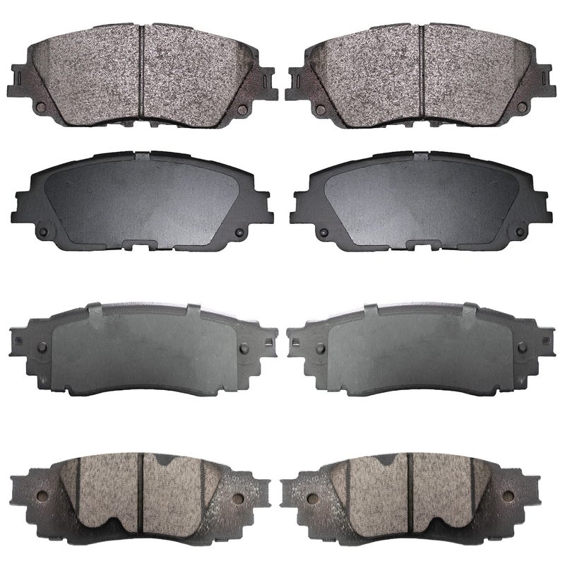 EXPPOWER Replacement for Front and Rear Ceramic Disc Brake Pad Set 1822 Toyota Camry HybridXLEXSE 1922 Rav4 Lexus ES350 ES250 UX200 UX250hD1879D2076