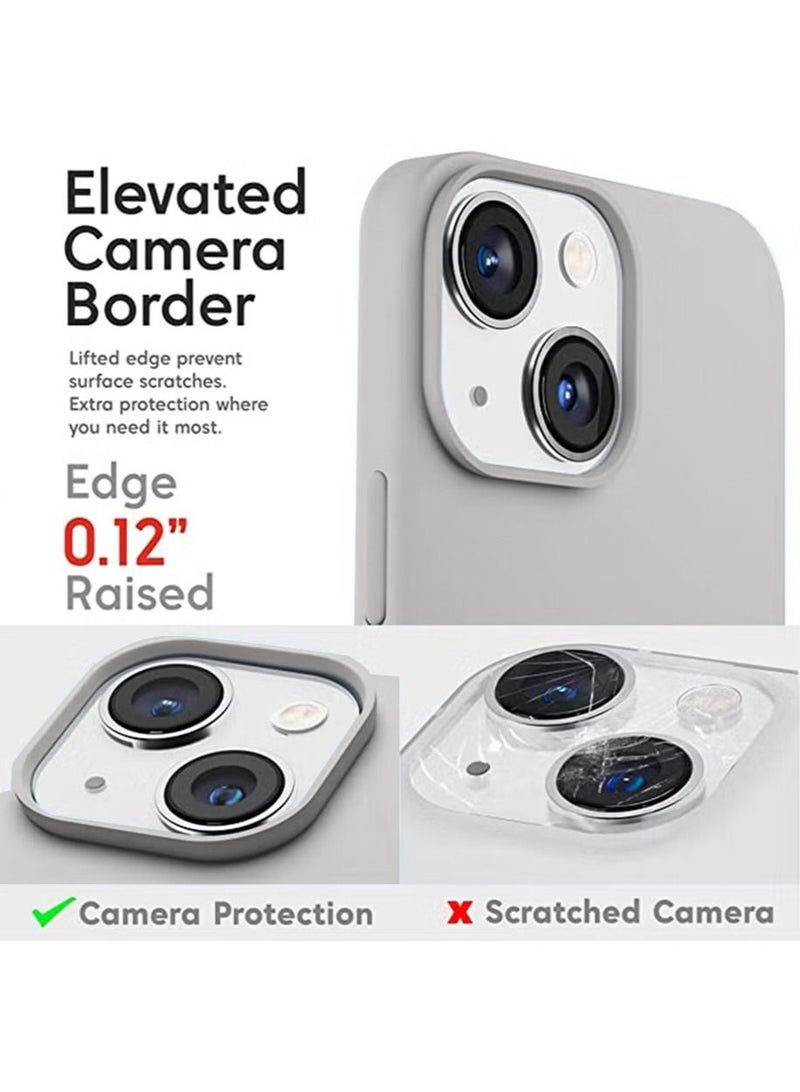 iPhone 15 Mobile Case Cover with Soft Liquid Silicone Protection Anti-Scratch Shockproof Accessories Slim Protective Back Cover with Comfortable Hold Touch Feeling and Anti-fingerprint