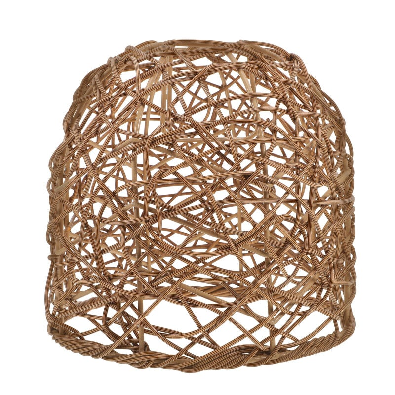 Woven Rattan Pendant Lampshade 4cm Diameter Hanging Lamp Cover For Kitchen Dining Room - Image 2