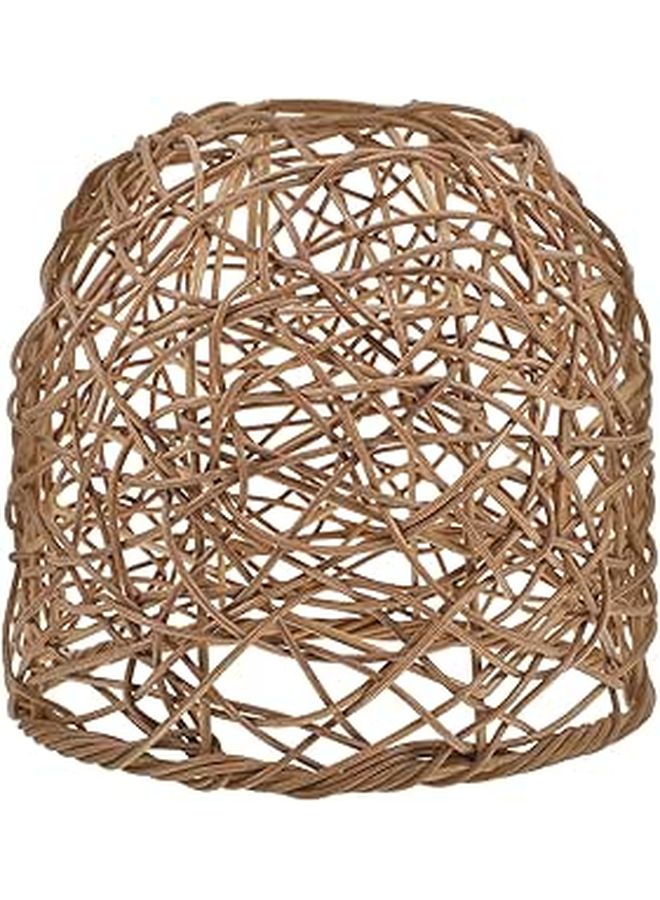 Woven Rattan Pendant Lampshade 4cm Diameter Hanging Lamp Cover For Kitchen Dining Room - Image 1