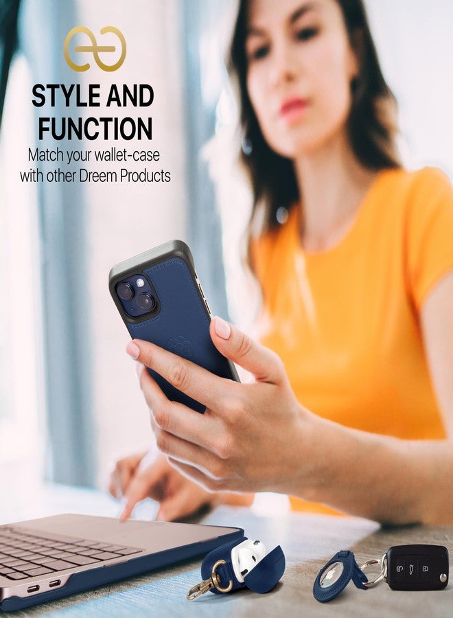 Dreem for iPhone 15 Plus Case Wallet, Revolutionary Phone Stand, Vegan Leather, MagSafe-Fit, Magnetic Detachable Flip Cover, RFID Blocking Card Holder, Gift-Box [Fibonacci:Royal] - Image 5