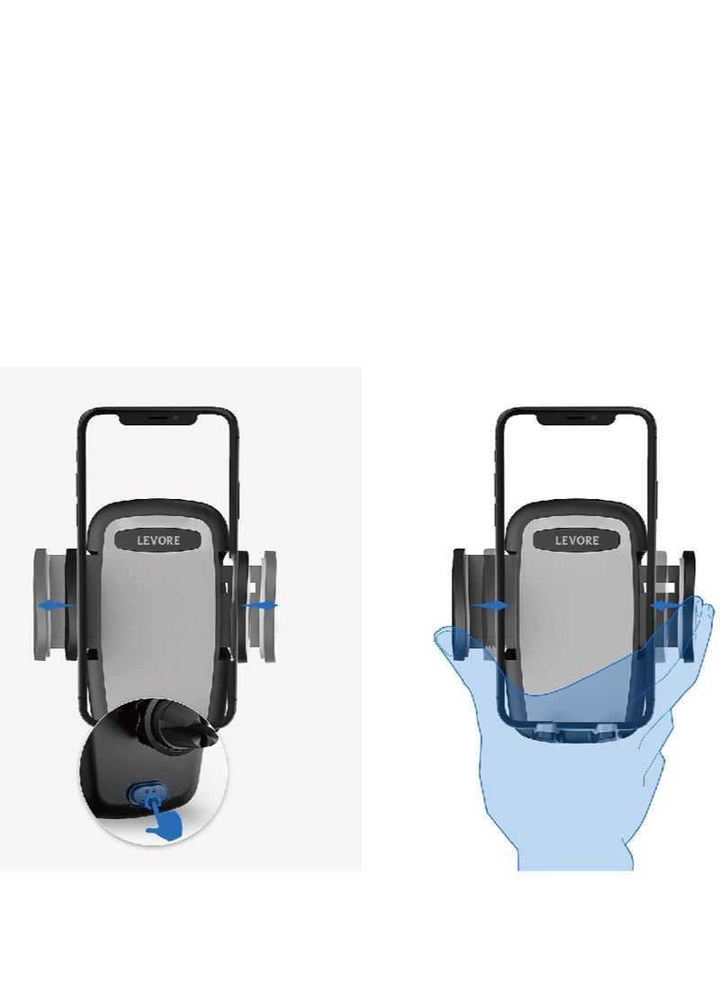 ليفور حامل السيارة بمشبك أوتوماتيكي من ليفور LS58-أسود - Image 2