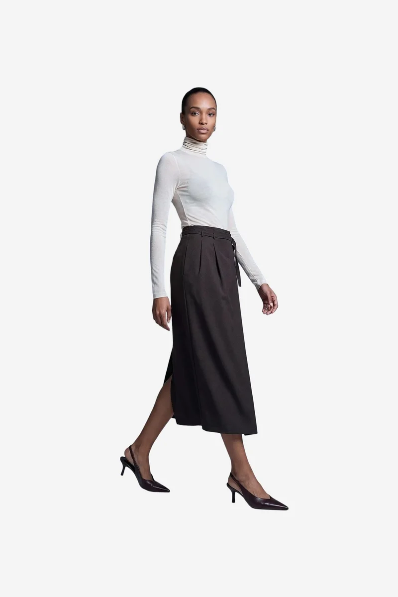 Dilvin Coffee Brown DILVIN Women's Skirt for Women | Best Price UAE