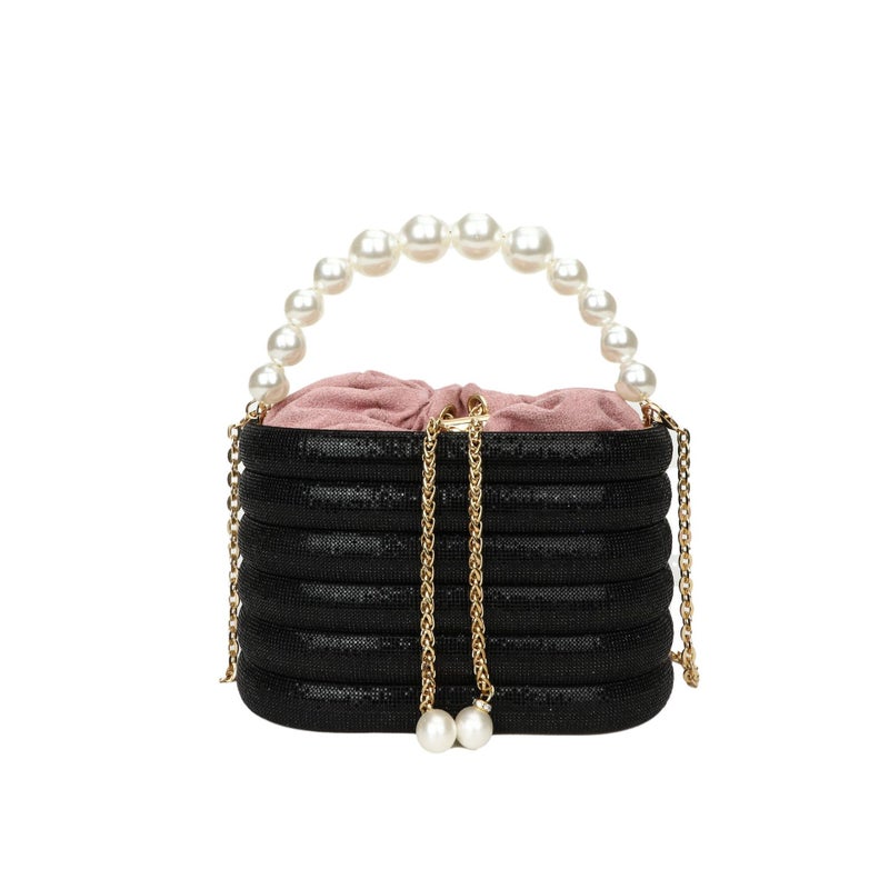 Hong Kong Style Exquisite Light Luxury Contrast Color Square Women'S Chain Bucket Bag 23 Winter New All-Match Shoulder Messenger Bag - Image 1
