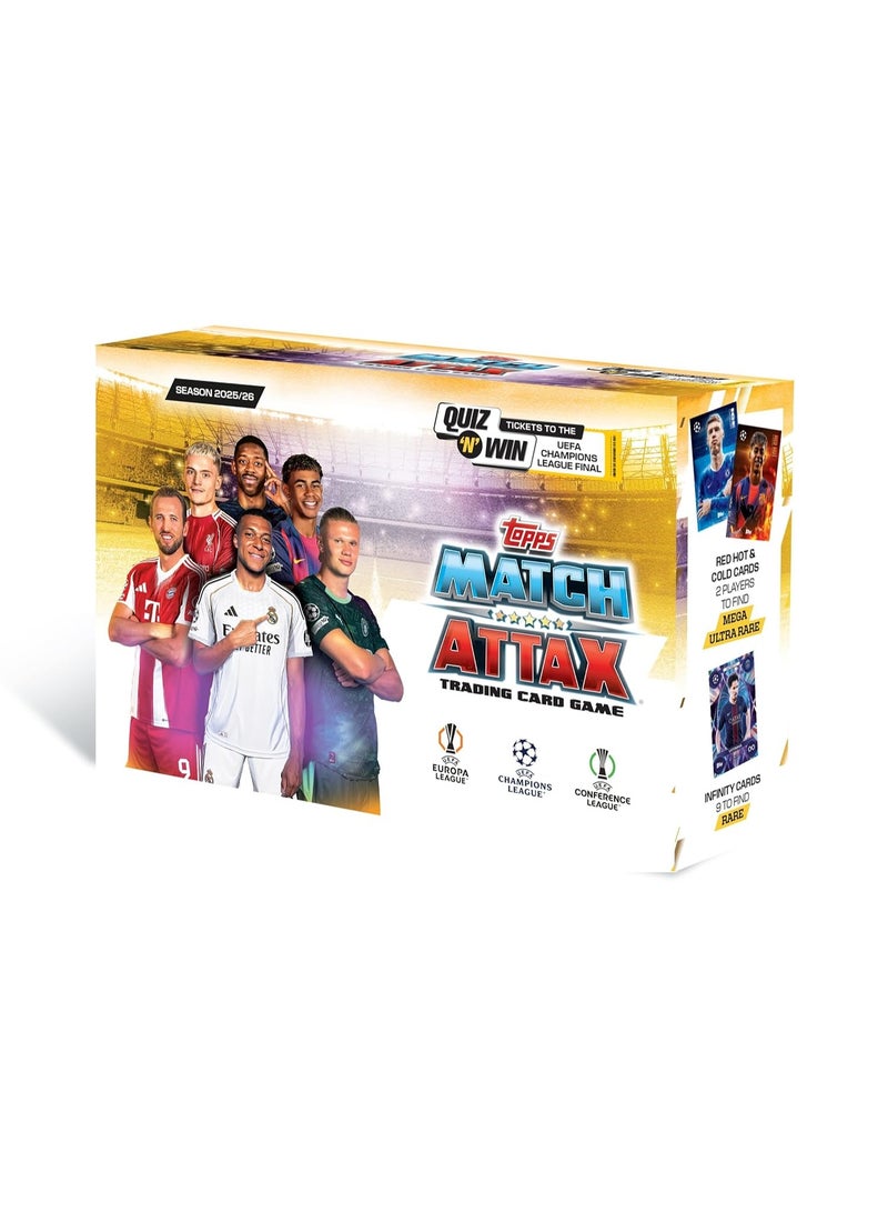 توبس لعبة بطاقات التداول والتحصيل Topps UEFA Champions League Match Attax 2025-26 (عبوة مغلفة تحتوي على 34 بطاقة) - Image 1