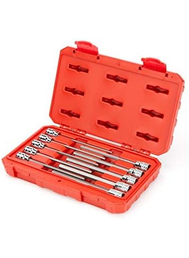 Tekton 3 8 Inch Drive Long Hex Bit Socket Set 10 Piece 3 10 Mm Shb91302 - Image 2