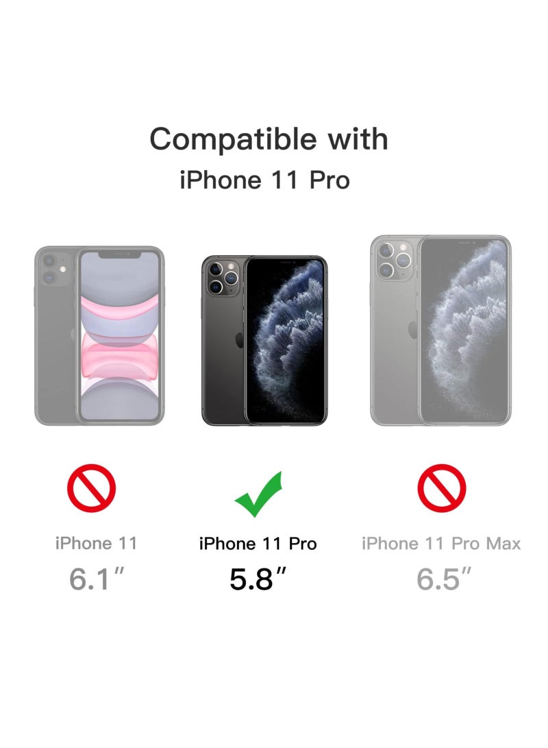 iPhone 11 Pro Protective Case for Girls Floral Flower Pattern Design High Impact Shockproof Silicone Case Cover - Image 2