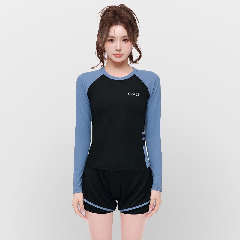 Women's Two-Piece Swimsuit Tummy Control Modest Sporty Swimwear for Students Hot Spring Beach – Multiple  Colors - Image 1