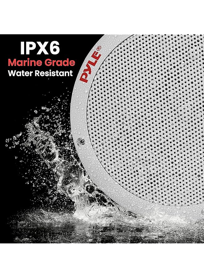 Pyle 6-1/2-Inch Dual Cone Marine Speakers Accessory Plmr605W - Image 4