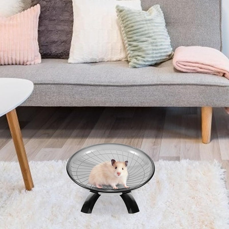Large Silent Hamster Wheel Black Quiet Exercise Spinner For Chinchilla Gerbil Hedgehog - Image 5