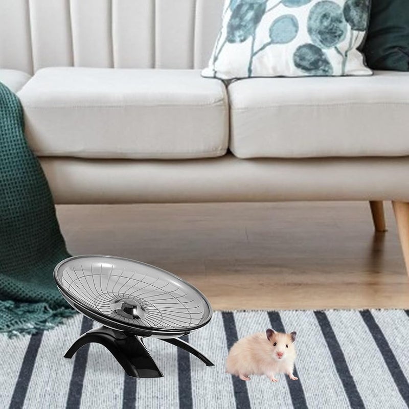 Large Silent Hamster Wheel Black Quiet Exercise Spinner For Chinchilla Gerbil Hedgehog - Image 4