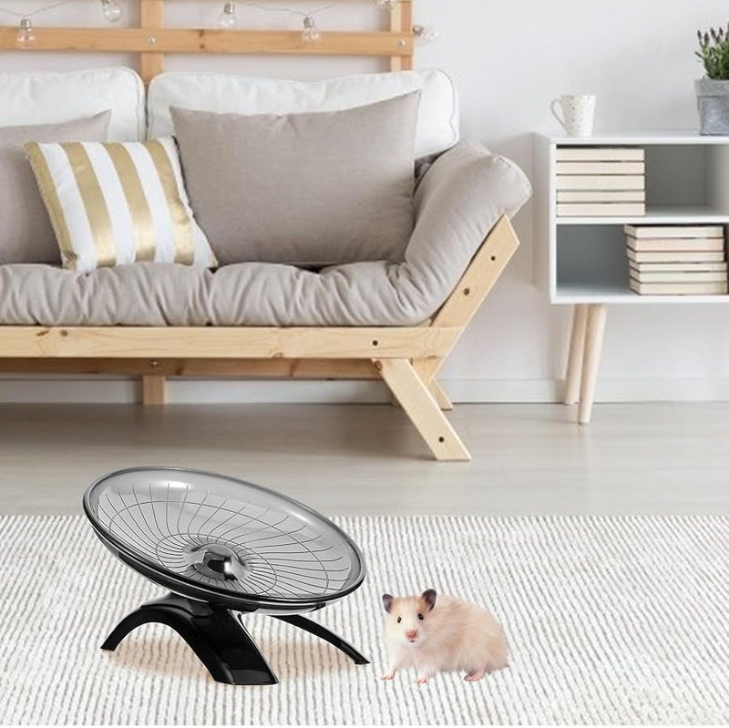 Large Silent Hamster Wheel Black Quiet Exercise Spinner For Chinchilla Gerbil Hedgehog - Image 3