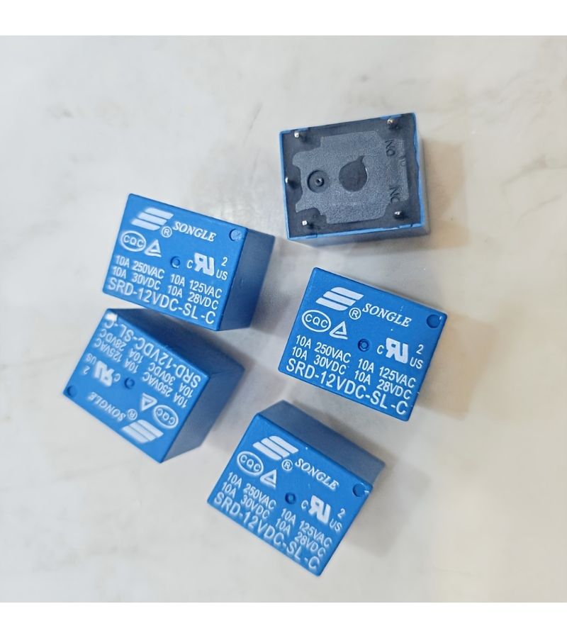 5 قطع مرحل تيار مستمر من نوع PCB بـ 5 أطراف جهد 24 فولت SRD، 5 فولت تيار مستمر، 12 فولت تيار مستمر - Image 5