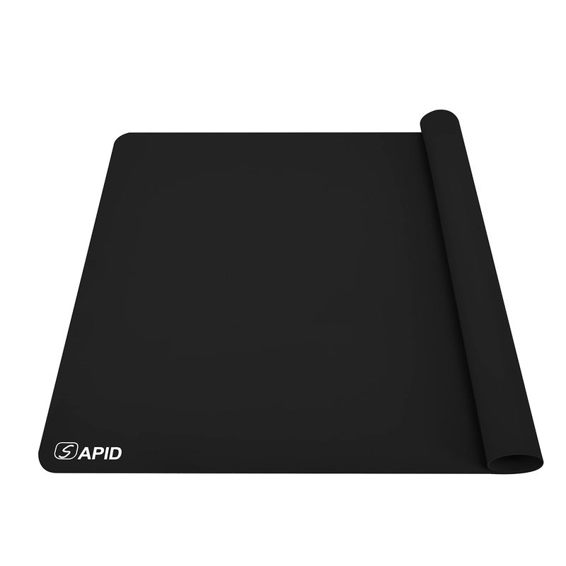 SAPID Extra Large Silicone Sheet for Crafts 236 x 314 Thick Silicone Jewelry Casting Mats Nonstick Nonslip Silicon Mat for Epoxy Resin Art Painting Heat Resistant Counter Mat Black