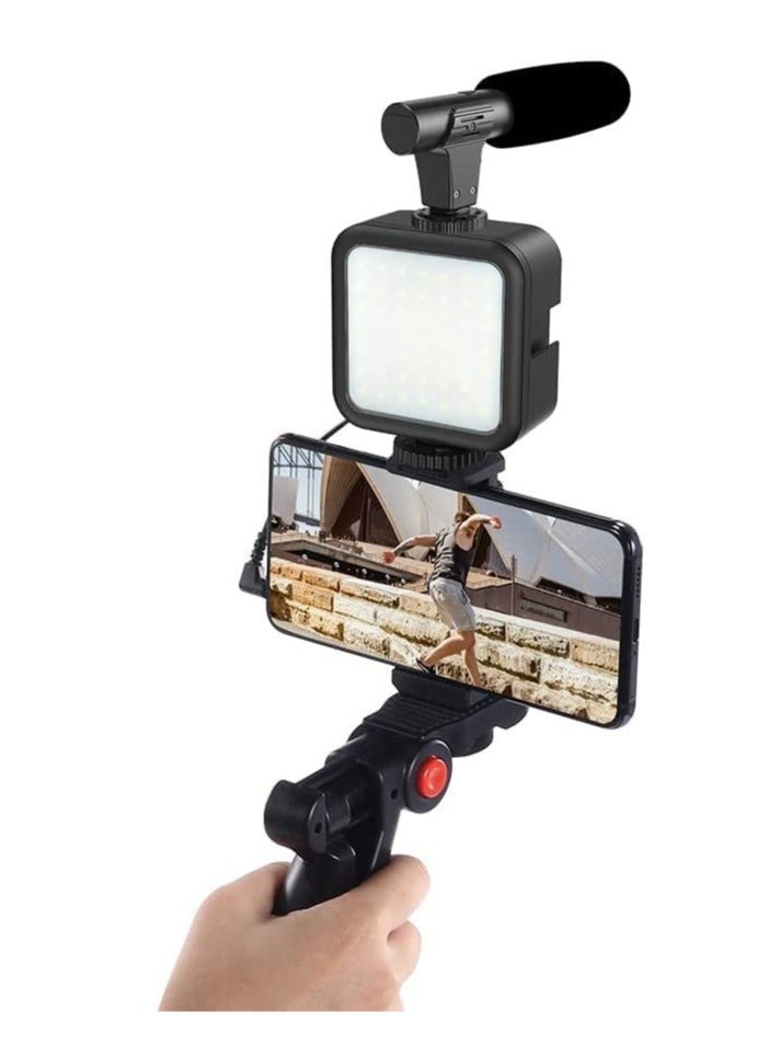 ELTRAZONE smartphone Vlogging Kit for Starter Video Recording, the set with Fill Light + Microphone + Tripod + Phone Clip for YouTube Tiktok Instagram Fitness Yoga  - Image 5