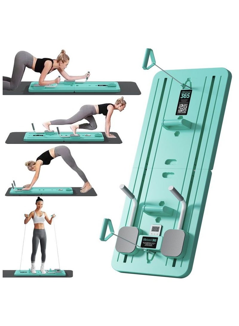 Bukela 5 in 1 Pilates Board Multifunctional Ab Exercise Board Machine, Push Up Pilates Reformer Set Ab Roller Wheel, Ab Trainer, Ab Machine, Exercise Board, Abdominal Board Exercise Equipment for Home
