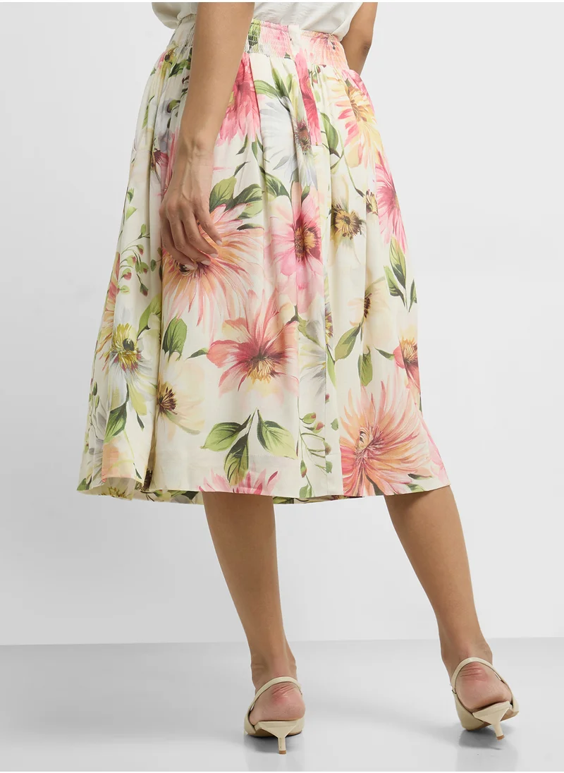 GUESS High Waist Flared Skirt