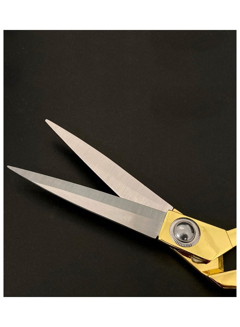 المجلفن سبائك الفولاذ المقاوم للصدأ الخياطة مقص حاد ودائم خياط قطع الملابس المهنية 8 بوصة قطع مقص كبير الموضوع مقص الذهب قطع القماش الجلود المنزلية - Image 3