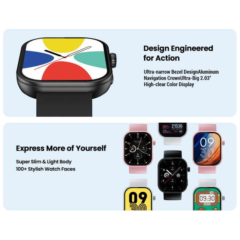 Zeblaze Smart Watch 2.03-inch 240*296 High-Clear Screend Health Monitoring Sleep Monitor Watch IP68 Waterproof BT5.2 Call 15 Days Long Usage Time Multi-sport Modes for Men Women Health Monitor Watch - Image 2