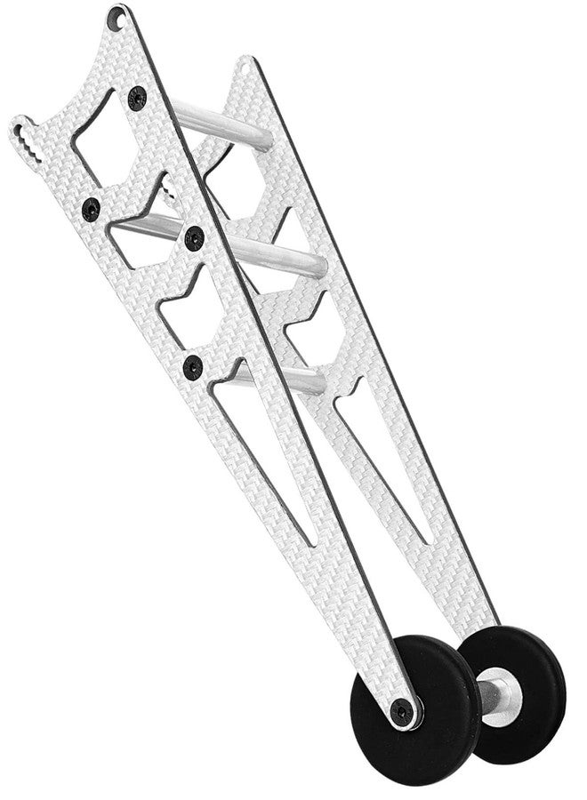 hopsupRC RC Carbon Adjustable Wheelie Bar Kit Tail Wheel Head up Wheel Upgrades Part for 1/10 Slash,Rustler,Bandit,Stampede VXL 2WD,Carbon Adjustable Wheelie Bar w/Mount Hops Up,Titanium - Image 1