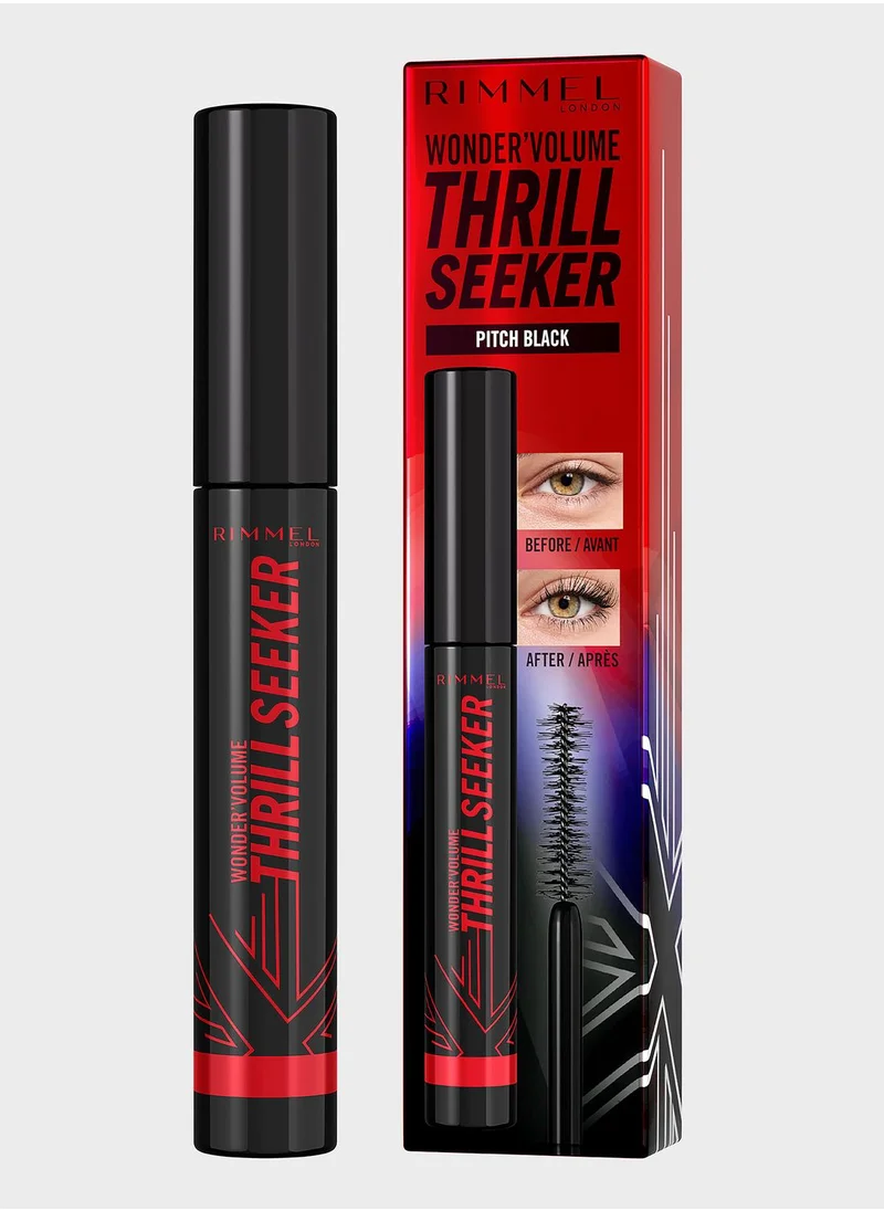 RIMMEL LONDON Wonder'Volume Thrill Seeker Mascara - 004 - Pitch Black, 8ml